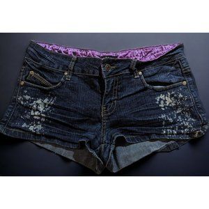 Toxic Bleach Splatter Jean Shorts